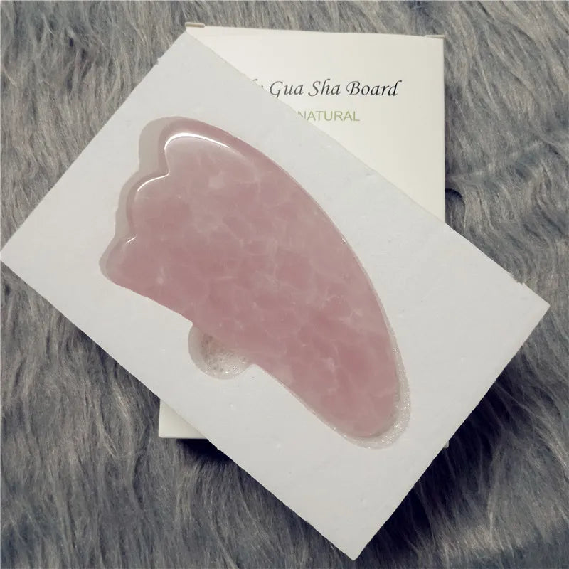 High-quality Quartz Jade Roller Massager For Face Body Anti-aging Natural Stone Guasha Scraper Massage tools