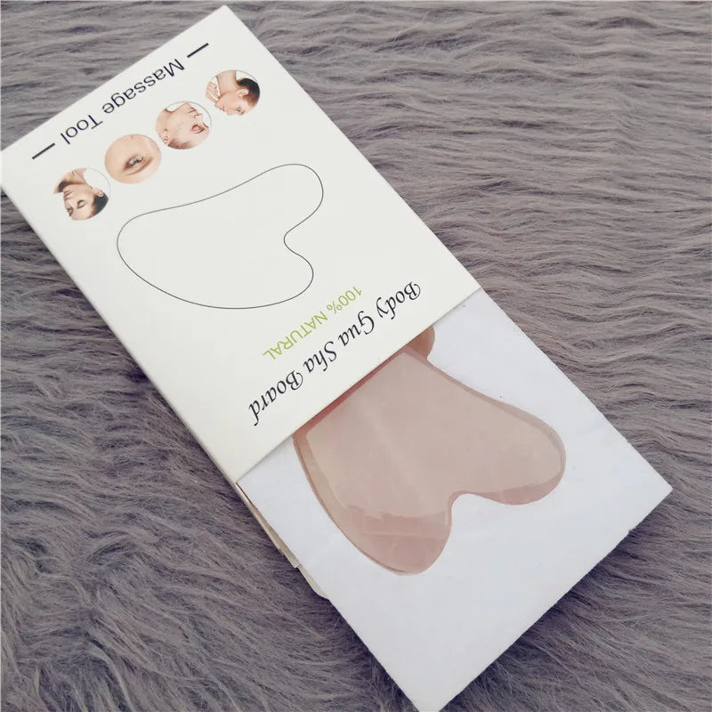 High-quality Quartz Jade Roller Massager For Face Body Anti-aging Natural Stone Guasha Scraper Massage tools