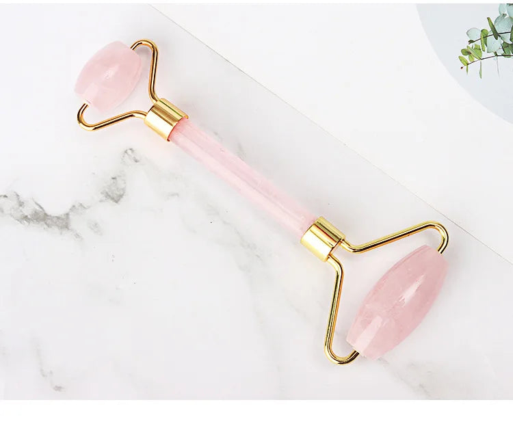 High-quality Quartz Jade Roller Massager For Face Body Anti-aging Natural Stone Guasha Scraper Massage tools