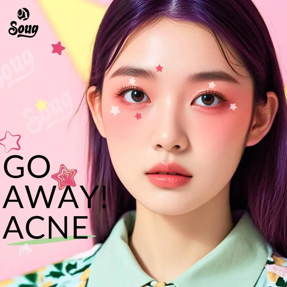 SOUG 240Pcs Cute Star Acne/Pimple Patch Acne Treatment Stickers Invisible Acne Stars Cover Face Spot Removal Pimple Skin Care