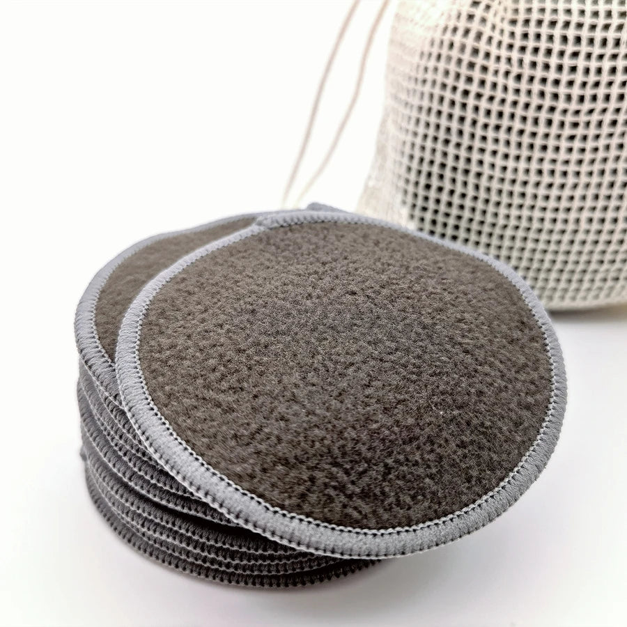 12PC Reusable Cotton Pads Makeup Remover Pads Washable Round Bamboo Make Up Pads Cloth Nursing Pads Skin Care Tool Skin Cleaning