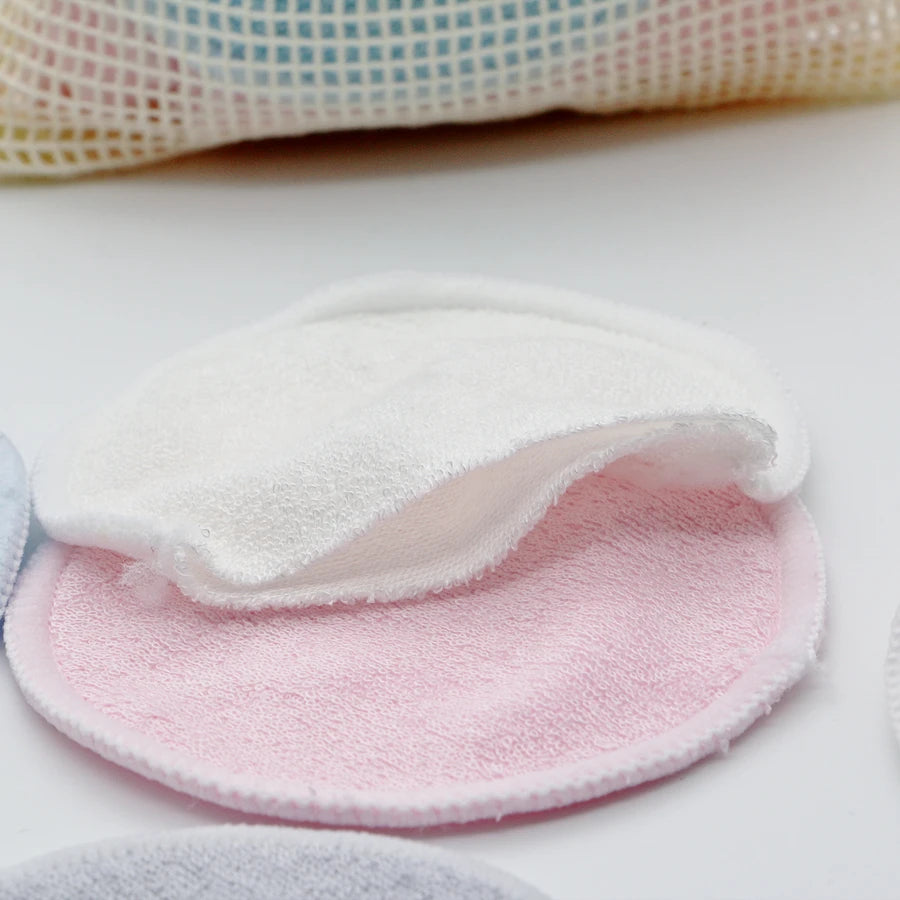 12PC Reusable Cotton Pads Makeup Remover Pads Washable Round Bamboo Make Up Pads Cloth Nursing Pads Skin Care Tool Skin Cleaning