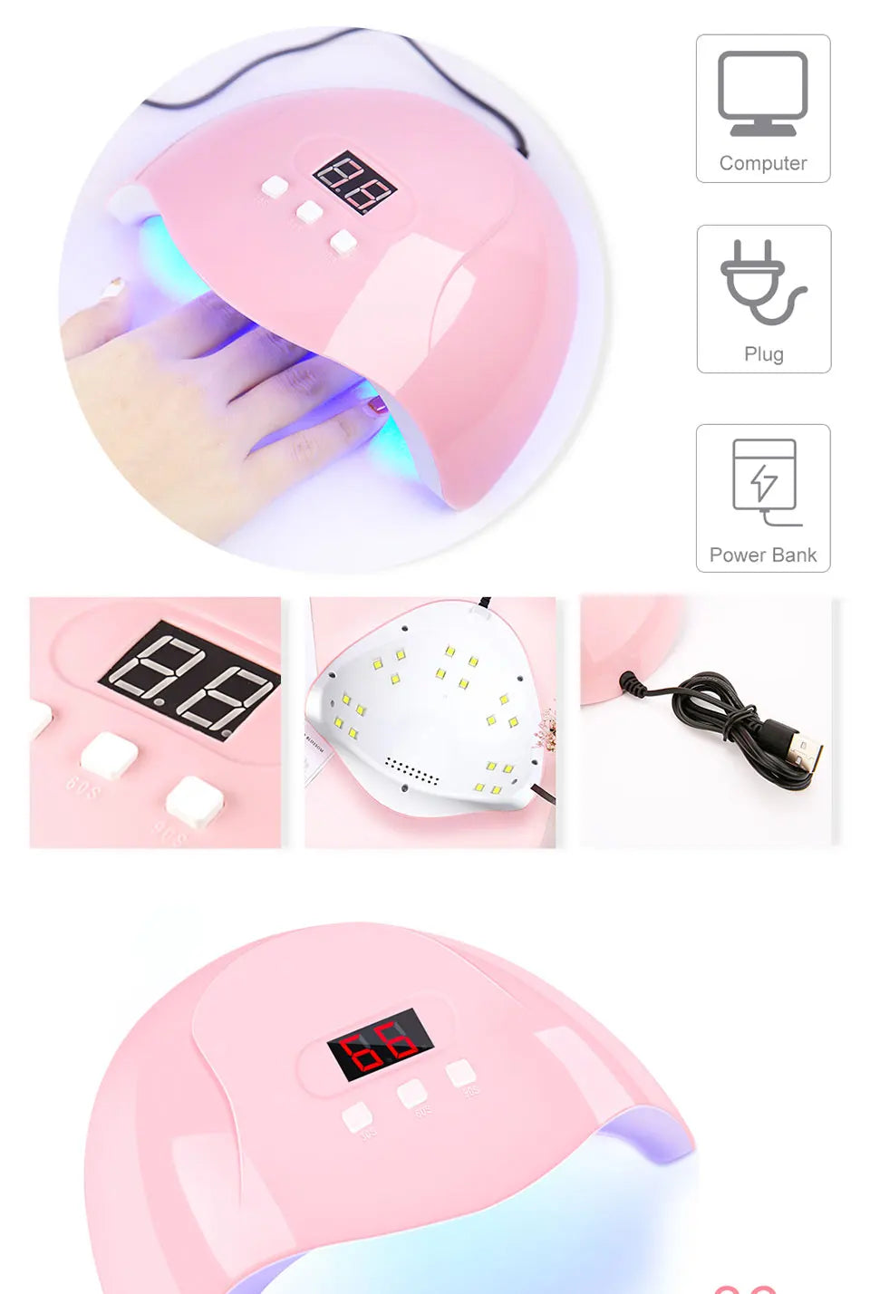 LIMEGIRL Gel Nail Polish Kit UV Soaking Gel Primer Polish Manicure Kit with UV LED Lamp Dryer Semi-Permanent Gel Varnish Kit