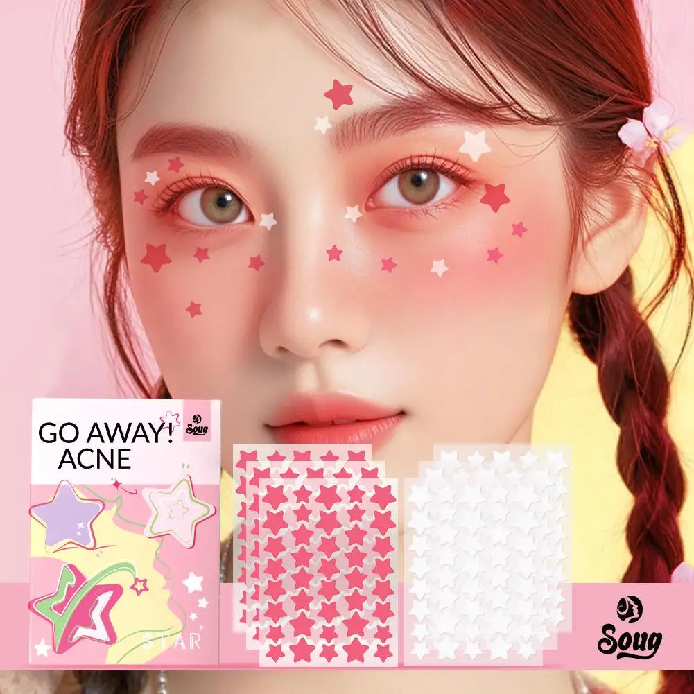 SOUG 240Pcs Cute Star Acne/Pimple Patch Acne Treatment Stickers Invisible Acne Stars Cover Face Spot Removal Pimple Skin Care