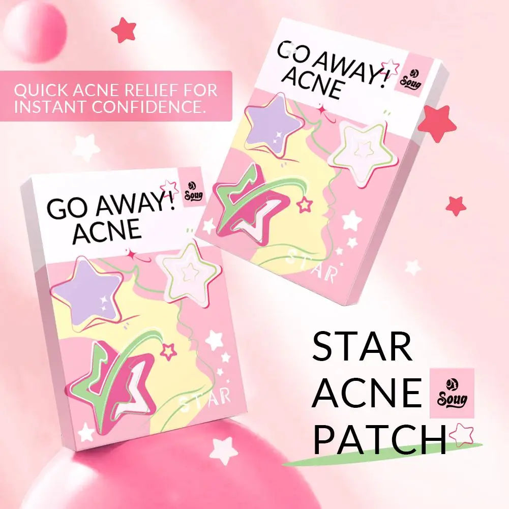 SOUG 240Pcs Cute Star Acne/Pimple Patch Acne Treatment Stickers Invisible Acne Stars Cover Face Spot Removal Pimple Skin Care