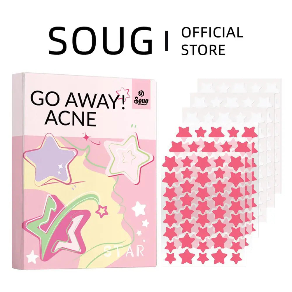 SOUG 240Pcs Cute Star Acne/Pimple Patch Acne Treatment Stickers Invisible Acne Stars Cover Face Spot Removal Pimple Skin Care